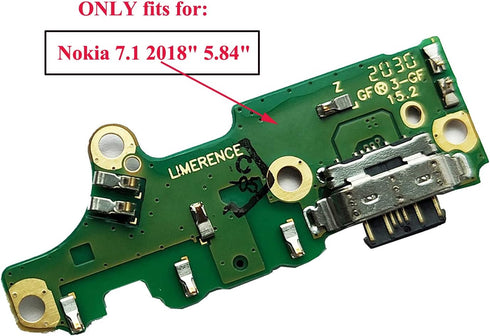for Nokia 7.1 2018" USB Charger Charging Port Dock Connector Board Replacement Flex Cable for Nokia 7.1 2018" 5.84" TA-1085 TA-1097 TA-1095 (Nokia 7.1 2018)