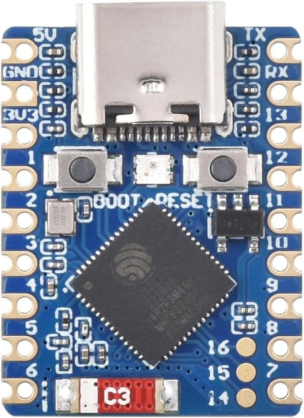 Waveshare ESP32-C3 Mini Development Board, Based on ESP32-C3FN4 Processor, 160MHz, 2.4GHz Wi-Fi & Bluetooth 5