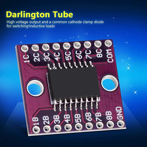 Voltage Driver Power Supply Module, 2Pcs ULN2803A Module Darlington Tube High Current Voltage Driver Voltage Protection Electric Component