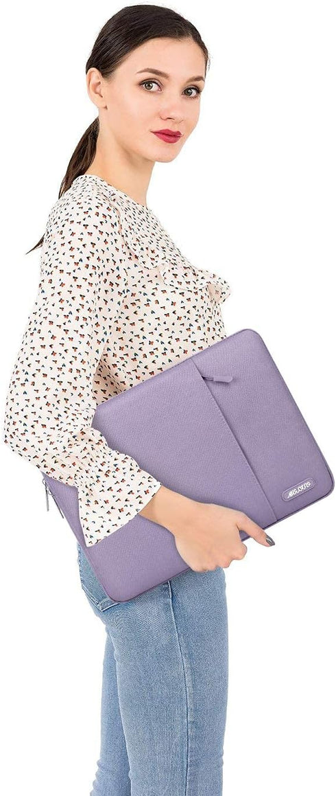MOSISO Laptop Sleeve Bag, Compatible with MacBook Air/Pro 13-13.3 inch, Vertical Case with Pocket, Purple