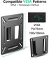 2 Pack Monitor Wall Mount for 14 -27 LED LCD Flat Screens, Low Profile Fixed Mount for Computer Monitors