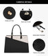 LOVEVOOK 17.3 Inch Laptop Tote Bag for Women, Waterproof Leather Business Office Work Bag Computer Briefcase with Small