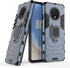 LuluMain Metal Ring Grip Kickstand Case for OnePlus 7T, Shockproof Hard Bumper, Dual Layer Rugged Cover, Navy Blue