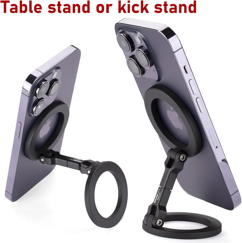 SHINEWEE 17/6/15/14/13/12 Double Magnetic Ring Phone Holder Quick Attach to Any Iron Surface | Swivel & Tilt Adjustable