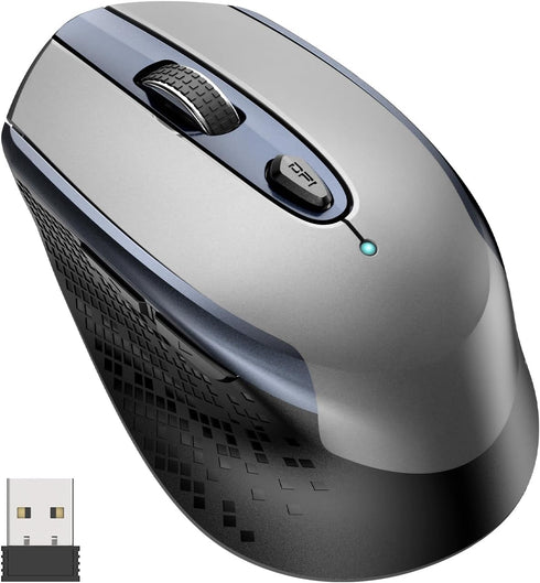 cimetech Wireless Mouse, Silent 2.4G Computer Mice Cordless with 3 Adjustable DPI,Ergonomic Mouse