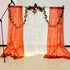 Orange Sequin Backdrop Curtains, 4 Panels 2FTx8FT Glitter Orange Photo Backdrop for Party, Wedding, Baby Shower,