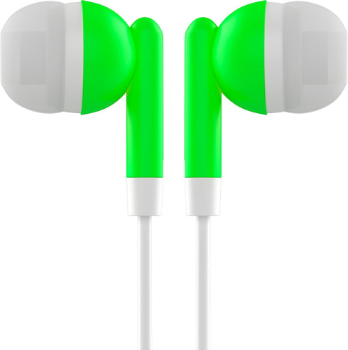 Maeline Bulk Earbuds with Microphone, Noise Isolating in-Ear Headphones for Classroom, Library, Travel, 3.5mm Wired