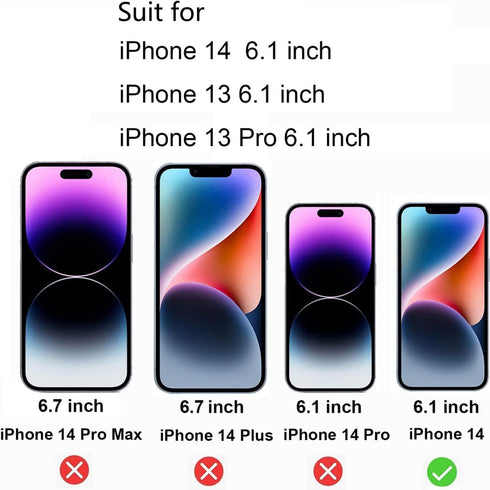 2 Pack Anti-Spy Matte Tempered Glass Screen Protector for iPhone 13 Pro/13/14 - 6.1" Anti-Glare Privacy Film