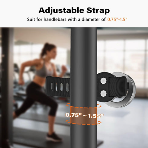 A2C Phone Holder for Peloton Bike, Stroller Phone Holder with Strong Magnets, Adjustable Strap Phone Mount for Shopping