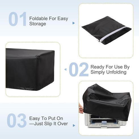 27.56 Inch 2Pcs PATIKIL and Printer Dust Cover Case, Water Proof Static Free Polyester Protective Covers Jacket