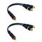 Dirvcp RCA Audio Splitter 1 Male to 2 Female with Gold-Plated Connectors for