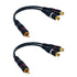 Dirvcp RCA Audio Splitter 1 Male to 2 Female with Gold-Plated Connectors for