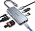 HOPDAY USB C Hub, 8 Ports USB C Dock with Double Monitor 4K