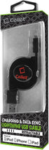 Cellet Retractable Lightning Charger Cable for iPhone 14 Pro Max, Compatible with Apple Devices, MFI Certified