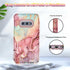 Btscase Rose Gold Case for Samsung Galaxy S10e, Heavy Duty Three Layer Marble Shockproof Full Body Rugged Cover