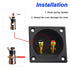 Speaker Box Terminal Cup, 3.1” Round Push Spring Loaded Jacks, Double Binding Post Terminal Plates, 6 Pack