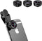 3-in-1 Smartphone Lens Kit - 210° Fisheye, 120° Wide-Angle, 25X Macro Lens for Stunning Photography