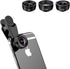 3-in-1 Smartphone Lens Kit - 210° Fisheye, 120° Wide-Angle, 25X Macro Lens for Stunning Photography