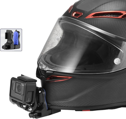 Motorcycle Helmet Chin Clip Mount for GoPro Hero 12, 11, 10, 9, 8, 7, 6, 5, 4, Hero Black, Session, Insta360