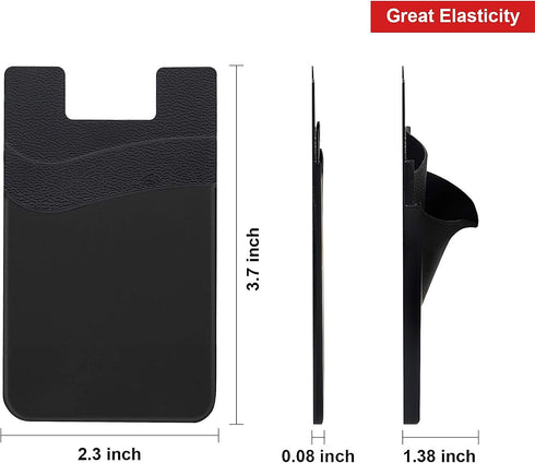 Senose Phone Wallet, Card Holder for Back of Phone, Stick on Phone Cases Compatible for iPhone/Android/Samsung Galaxy