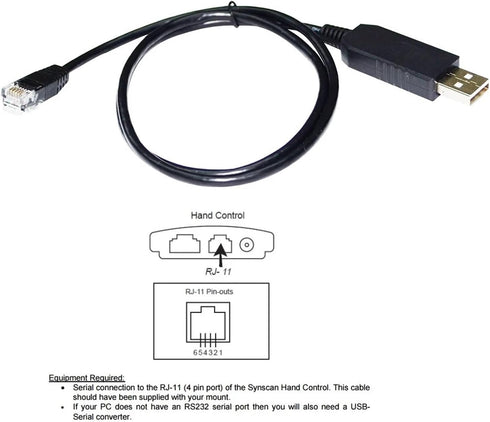HGTTREA RS232 RJ11 RJ12 6P4C Communication 5I 8I 9I 11I, Cable(1.8m) USB to Adapter Controller Cable Fit Compatible PC