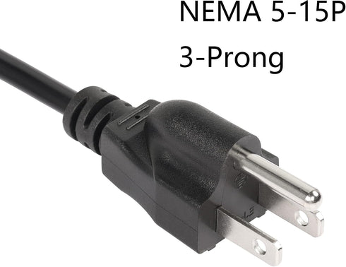 CERRXIAN 4.92FT 18AWG 3 5-15P 90 320 C13 10A/125V, Right Angle Prong Computer Power Cord, NEMA to Degree IEC Monitor TV