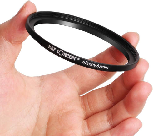 K&F Concept 11pcs Metal Stepping Rings Set, Step Up Ring 26-82MM for Canon Nikon DSLR Cameras Lens