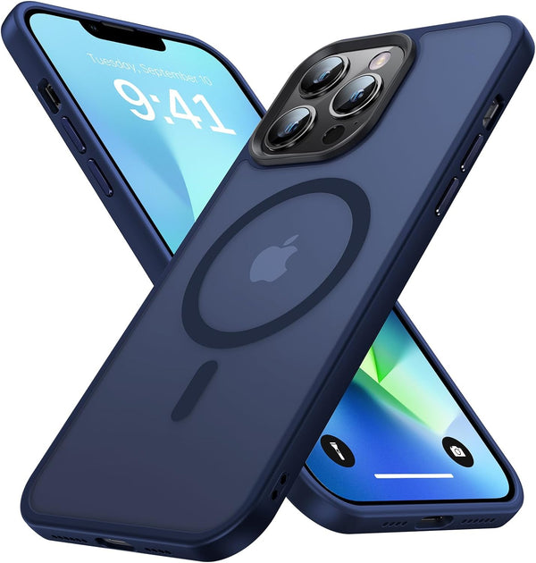 Magnetic Case for iPhone 12 Pro Max, Compatible with Magsafe, Military Grade Drop Protection, Navy Blue