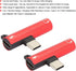 2Pcs USB Type-C to 3.5mm Female Headphone & Charger Adapter, 2-in-1 Fast Charging Cable for Type-C Phones (Red)