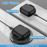RFUNGUANGO AirPods Case Cover, Black Military Grade Anti-Fall Soft TPU Shock-Absorbing Case for AirPods 2&1 with