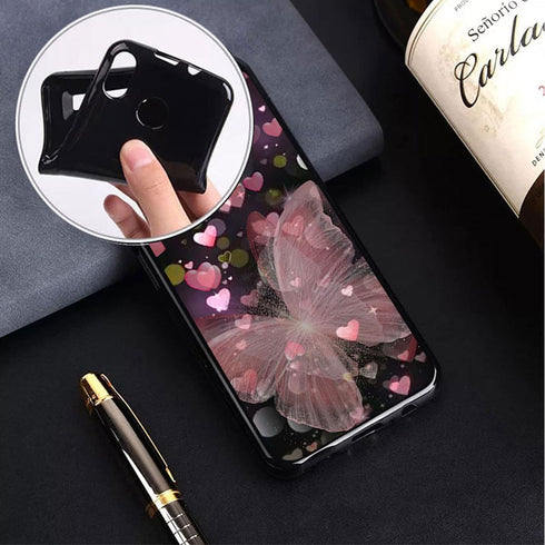 Phone Case for Cricket Outlast U680AC (6.80"), Black Soft TPU Shell, Ultra-Thin, Anti-Scratch, Shockproof [1 x Tempered
