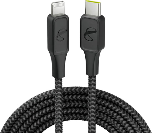 InstantConnect 20W PD Fast Charging USB-C to Lightning Cable for iPhone and iPad - Black