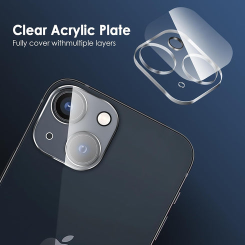 14/14 9H FanTEK Camera Lens Protector for iPhone Plus, Tempered Glass Camera Screen Cover, Ultra HD Clear Acrylic Full