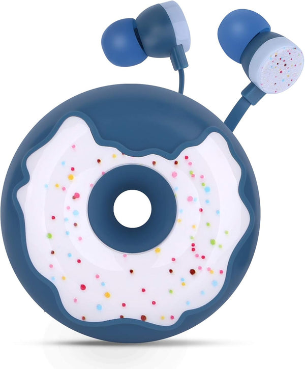 QearFun Donut Earbuds for Kids, Cute Earbud & in-Ear Headphones Wired Gift for School Girls and Boys with Microphone