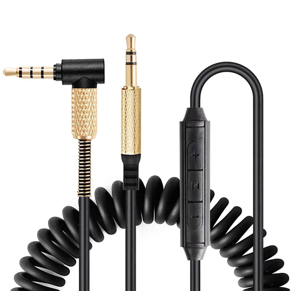 FAAEAL Solo3 Coiled Audio Cable, Replacement for Marshall Major2/3/4, Beats Studio3 Wireless Headsets, 3.5mm Cord