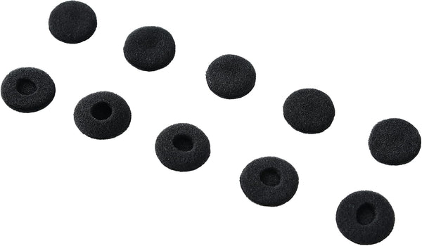 Black Soft Foam Earbud Earpad Replacement Sponge Covers for Walkie Talkie Earpiece & Stereo Headsets, 10Pcs