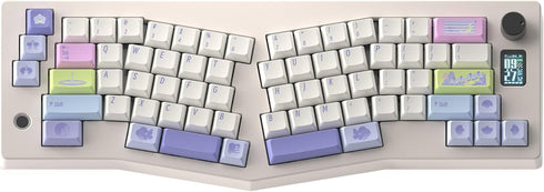 Hyekit PBT Keycaps, Cherry Profile Custom Keycap Set, 144 Keys Orchid Plant Theme for Mechanical Keyboards