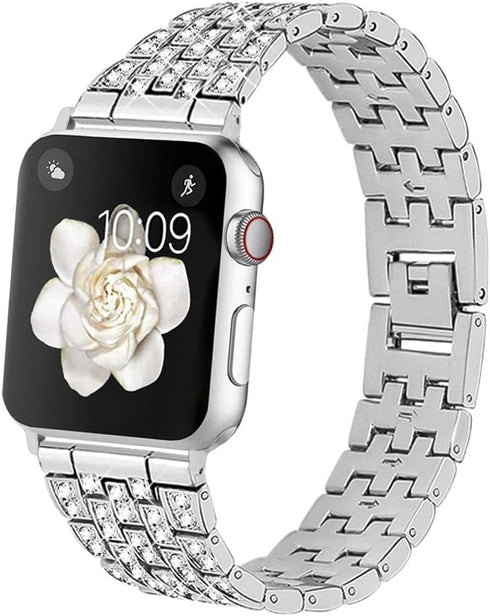 Dsytom Bing Bands, Compatible with Apple Watch Band 38mm-49mm, Jewelry Replacement Strap for iWatch Series