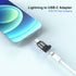 Lightning Female to USB-C Male Adapter Compatible with iPhone15/Plus/Pro/Pro Max and More Type C Devices | 30W PD Fast Charging | Not for Audio/OTG - 3 Pack