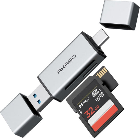AKASO SD Card Reader - USB 3.0 Type C to Micro SD Card