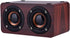 PUSOKEI Mini Bluetooth 4.2 Speaker, Wooden Stereo Loudspeakers, Portable Rechargeable Music Speakers with 3.5mm Input