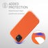 kwmobile Case for Apple iPhone 12 / iPhone 12 Pro - Soft Slim Protective TPU Silicone Cover - Neon Orange