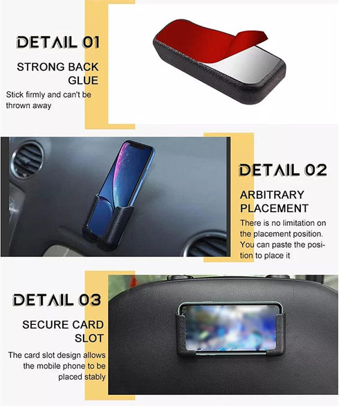 Multifunctional Mobile Phone Bracket, 2023 New Self Adhesive Dashboard Mount Car Phone Holder for All Phones