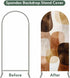 LFoveYuamer 7.2 Ft Arch Backdrop Cover, Brown Geometric Decorative Wedding Arch Covers Spandex Fitted, Middle Century