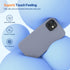 Miracase Lavender Gray Case for iPhone 12/12 Pro, Liquid Silicone Gel Rubber Full Body Protection, Shockproof