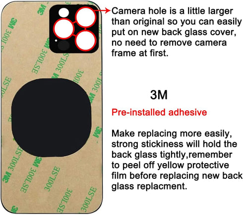 Back Glass Replacement for iPhone 13 Pro 6.1 Inches (Silver) with Repairing Tool Kits
