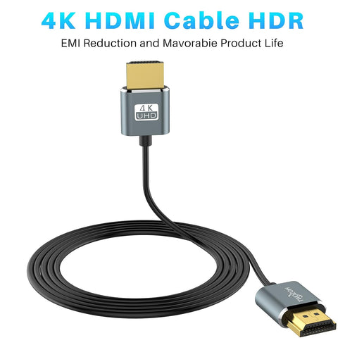 Twozoh 4K 1FT 5 Pack, 2.0 4K/60HZ 18gbps PS5, PS4, Slim HDMI Cable Ultra Thin & Flexible Skinny HDMI to HDMI Cord