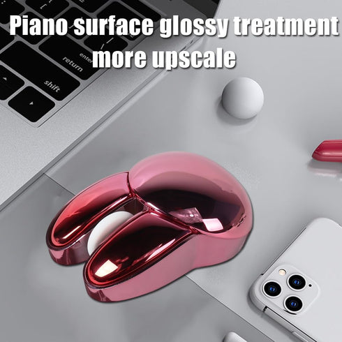 Wireless Mouse Bluetooth Cute Bunny Dual-Mode Computer Mouse, Portable Small 2.4G Optical Mouse with USB Receiver,