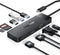 Lemorele 10 in 1 USB C Docking Station for Laptop, Triple Display Monitors Adapter w/4K Dual HDMI, 1080P VGA, 3