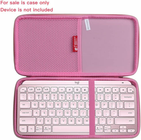 Hermitshell Hard Travel Case for Logitech MX Keys Mini Minimalist Wireless Illuminated Keyboard (Rose Gold + Pink)